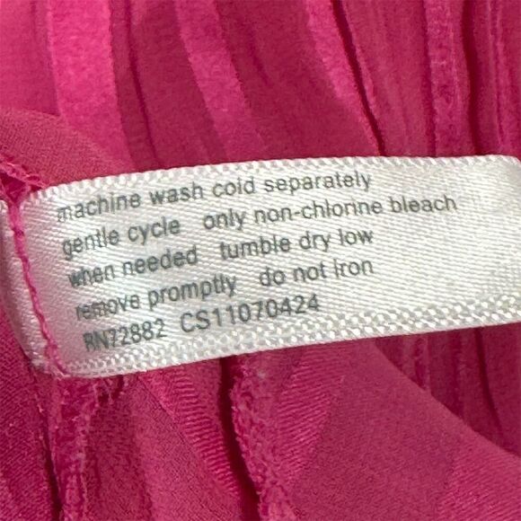 Fashion Bug Sheer Pink Ruffle Blouse 2X Whimsigoth Romantic Fairycore Tie Front - Picture 8 of 8